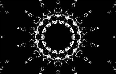 Kaleydoskopik desenli siyah beyaz yaratıcı arkaplan