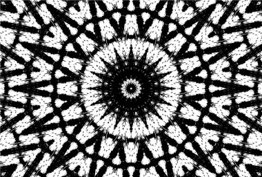 siyah ve beyaz arkaplan eski grunge vintage mandala arkaplanı 