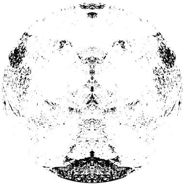 Beyaz arkaplanda soyut siyah yuvarlak şekil. vektör illüstrasyonu    