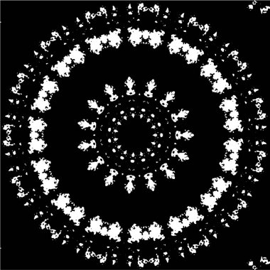 Beyaz arkaplanda soyut siyah yuvarlak şekil. vektör illüstrasyonu    