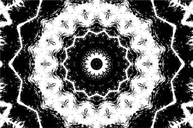 Kaleydoskopik desenli siyah beyaz yaratıcı arkaplan