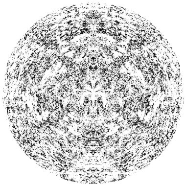 Beyaz arkaplanda soyut siyah yuvarlak şekil. vektör illüstrasyonu    