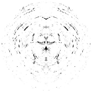 Beyaz arkaplanda soyut siyah yuvarlak şekil. vektör illüstrasyonu    