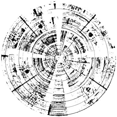 Beyaz arkaplanda soyut siyah yuvarlak şekil. vektör illüstrasyonu    