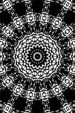 Siyah ve beyaz süslemeli arka plan. Mandala deseni.