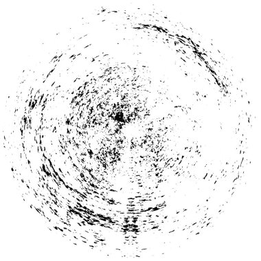 Siyah Grunge Yuvarlak Düzen Beyaz Arkaplan 'da izole edildi. Mürekkep Sıçratma Tasarımı