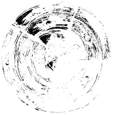 Siyah Grunge Yuvarlak Düzen Beyaz Arkaplan 'da izole edildi. Mürekkep Sıçratma Tasarımı