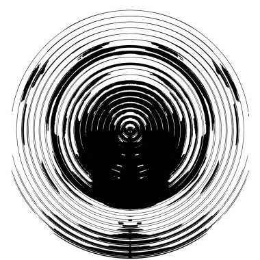 Siyah Grunge Yuvarlak Düzen Beyaz Arkaplan 'da izole edildi. Mürekkep Sıçratma Tasarımı