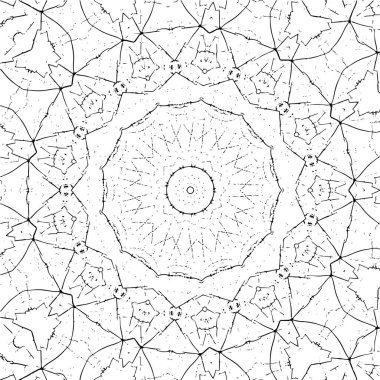 soyut yuvarlak mozaik vektör çizimi