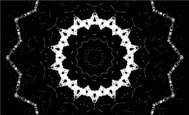 Dekoratif siyah beyaz arka plan. Mandala deseni.