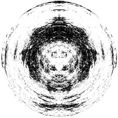 Beyaz arkaplanda soyut siyah yuvarlak şekil. vektör illüstrasyonu