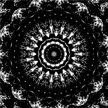 Beyaz arkaplanda soyut siyah yuvarlak şekil. vektör illüstrasyonu