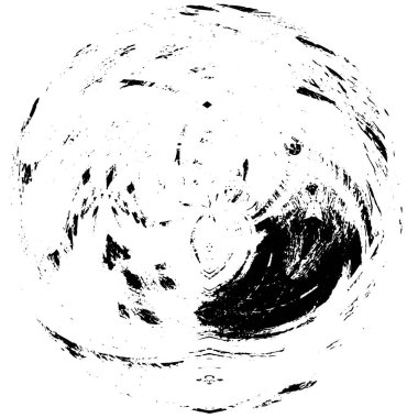 Beyaz arkaplanda soyut siyah yuvarlak şekil. vektör illüstrasyonu