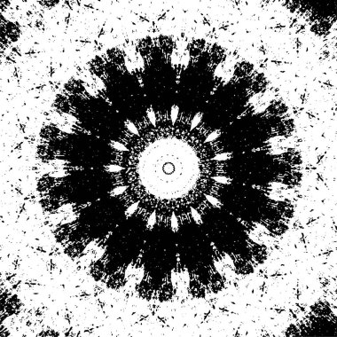 Beyaz arkaplanda soyut siyah yuvarlak şekil. vektör illüstrasyonu