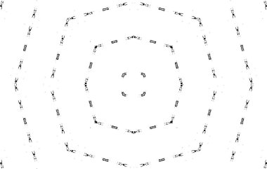 Soyut geometrik şekilli kusursuz desen 