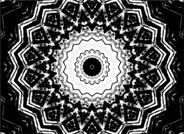 siyah ve beyaz arkaplan eski grunge vintage mandala arkaplanı 