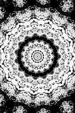 Siyah ve beyaz süslemeli arka plan. Mandala deseni.