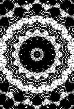 siyah ve beyaz arkaplan eski grunge vintage mandala arkaplanı 