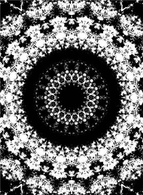 siyah ve beyaz arkaplan eski grunge vintage mandala arkaplanı 