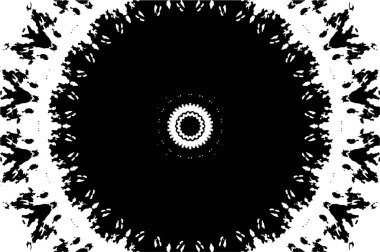 Soyut çember deseni, vektör çizimi. güzel süs arkaplanı