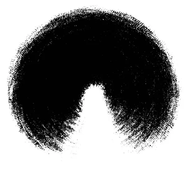 Abstracte Zwarte Ronde Vorm Witte Achtergrond Vectorillustratie — Stockvector