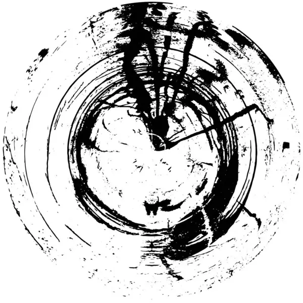 Abstraite Forme Ronde Noire Sur Fond Blanc Illustration Vectorielle — Image vectorielle
