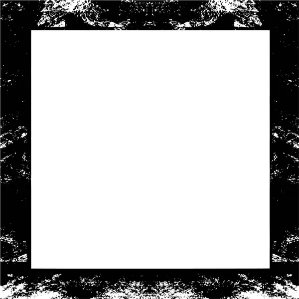 Černý Čtvercový Okraj Bílém Pozadí — Stockový vektor