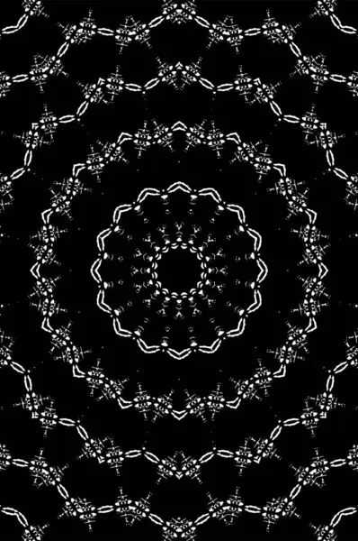 Ornamental Black White Background Mandala Pattern — Stock Vector