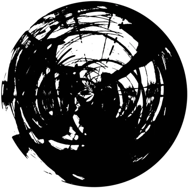 Black Grunge Pattern Isolated White Background Ink Splatter Design — Stock Vector