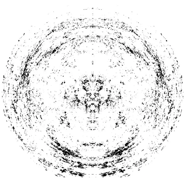 Grunge Paint Circle Textured Element Vector Illustration — Stock Vector