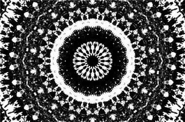 siyah ve beyaz arkaplan eski grunge vintage mandala arkaplanı 