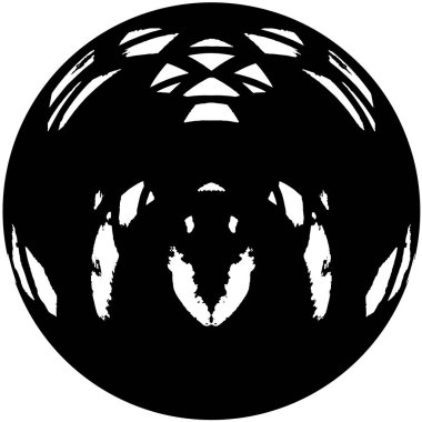 black and white round grunge texture