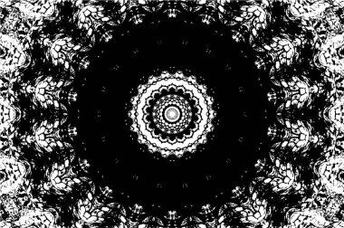 siyah ve beyaz arkaplan eski grunge vintage mandala arkaplanı 