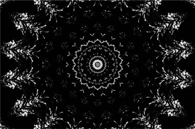 siyah ve beyaz arkaplan eski grunge vintage mandala arkaplanı 