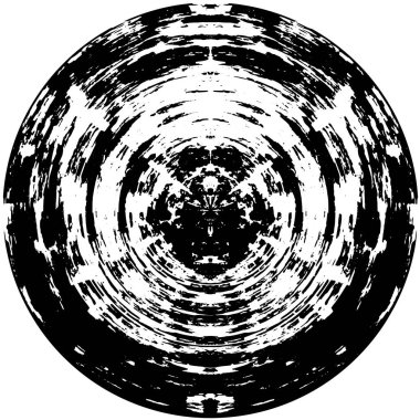 Beyaz arkaplanda soyut siyah yuvarlak şekil. vektör illüstrasyonu