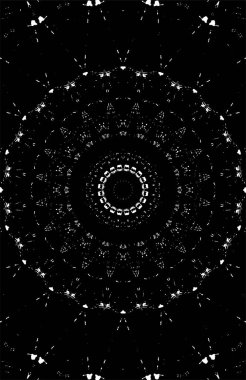 Siyah ve beyaz süslemeli arka plan. Mandala deseni.