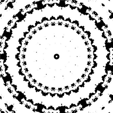 Kaleydoskopik desenli siyah ve beyaz süs arkaplanı