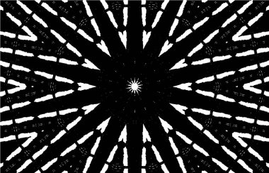 Kaleydoskopik desenli siyah ve beyaz süs arkaplanı