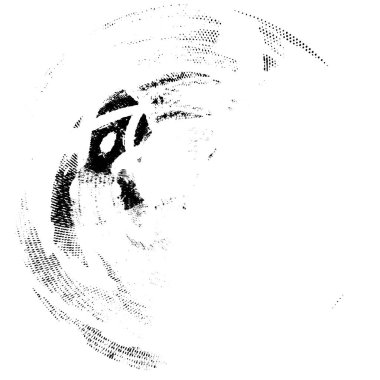 Grunge boya dairesi desenli element. Vektör illüstrasyonu.