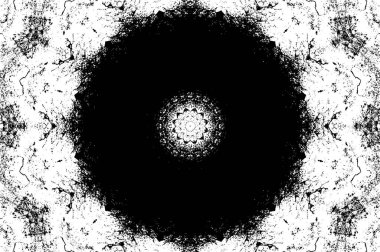 Siyah ve beyaz süslemeli arka plan. Mandala deseni.