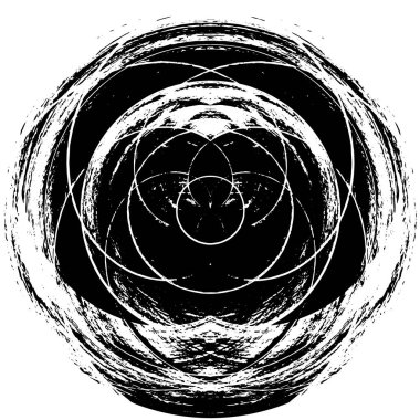 Elle boyanmış soyut bir element. Grunge fırça darbesi.