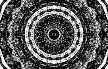 Dekoratif siyah beyaz arka plan. Mandala deseni.