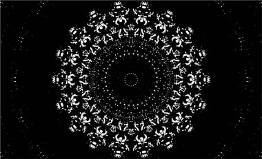 siyah ve beyaz arkaplan eski grunge vintage mandala arkaplanı 