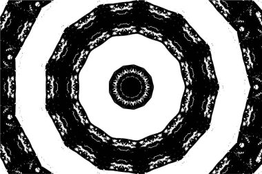 Mozaik siyah ve beyaz vektör çizimi