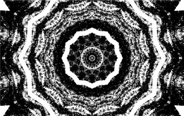Dekoratif siyah beyaz arka plan. Mandala deseni.