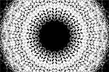 Dekoratif siyah beyaz arka plan. Mandala deseni.