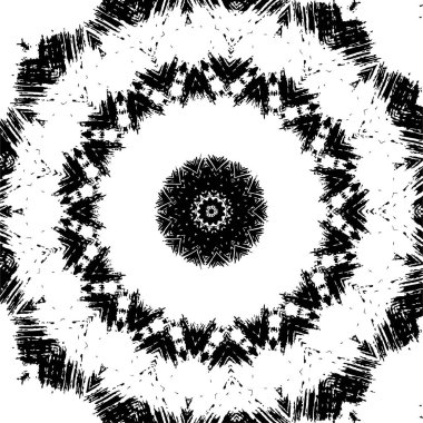 Mozaik siyah ve beyaz vektör çizimi