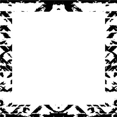 Beyaz arkaplanda soyut grunge çerçeve. Vektör tasarım şablonu.