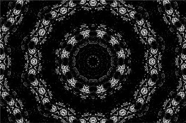 Mozaik siyah ve beyaz vektör çizimi