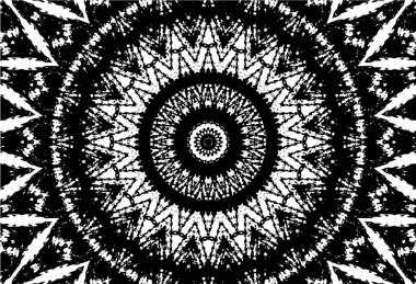 Siyah ve beyaz süslemeli arka plan. Mandala deseni.